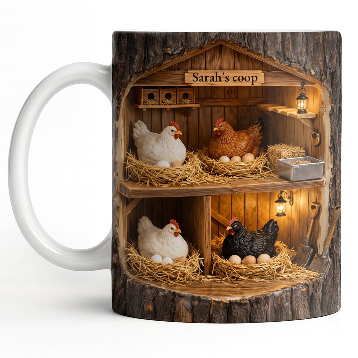 Personalized Chicken Coop Mug With Farm Fresh Design - Personalized Custom Coffee Mug - FARM026_MG