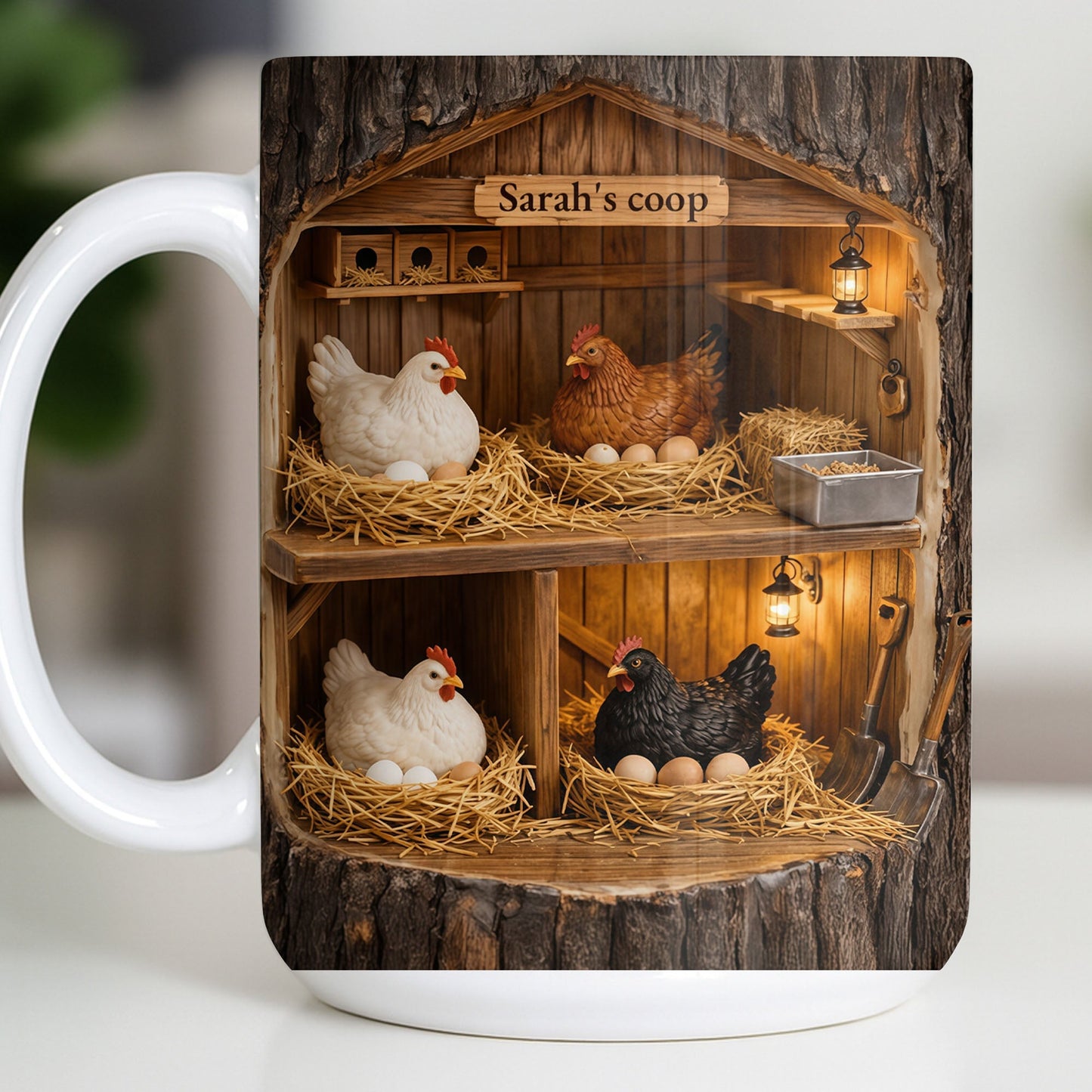Personalized Chicken Coop Mug With Farm Fresh Design - Personalized Custom Coffee Mug - FARM026_MG