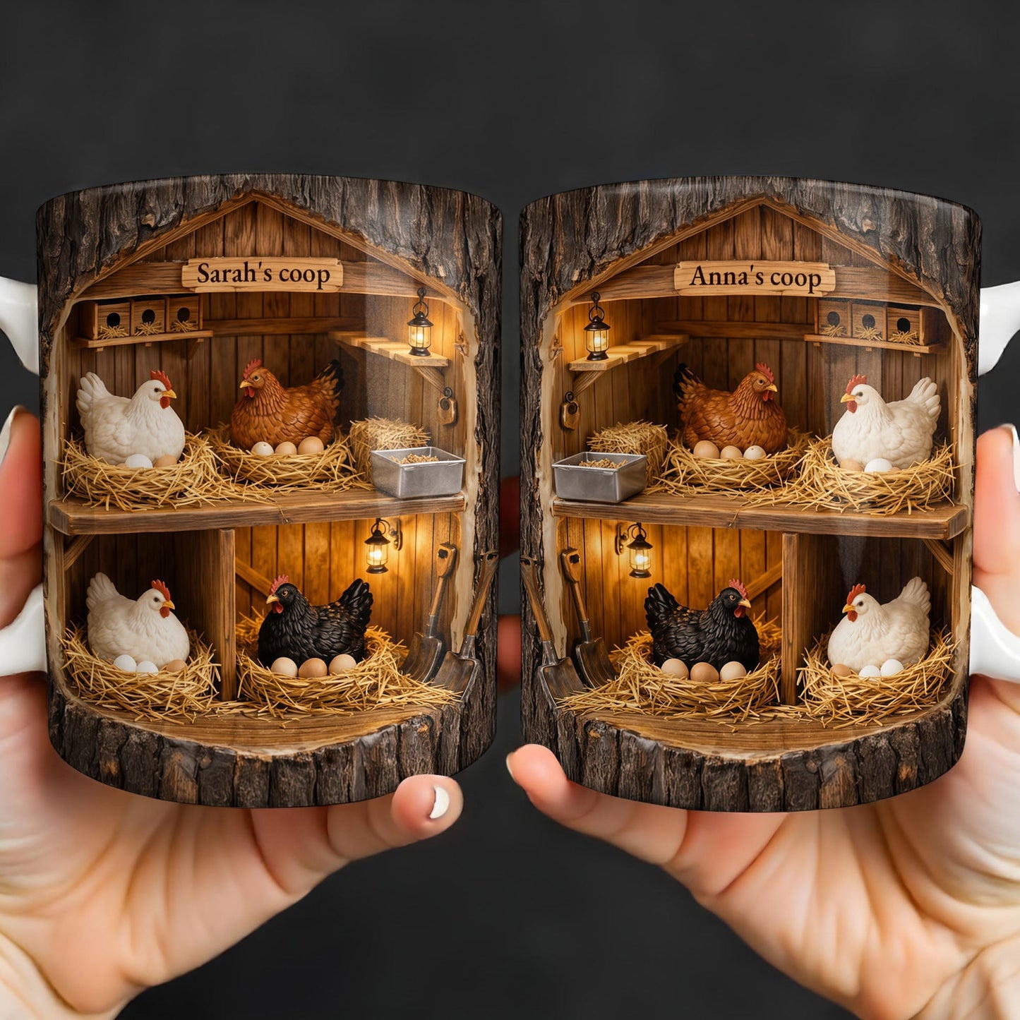 Personalized Chicken Coop Mug With Farm Fresh Design - Personalized Custom Coffee Mug - FARM026_MG
