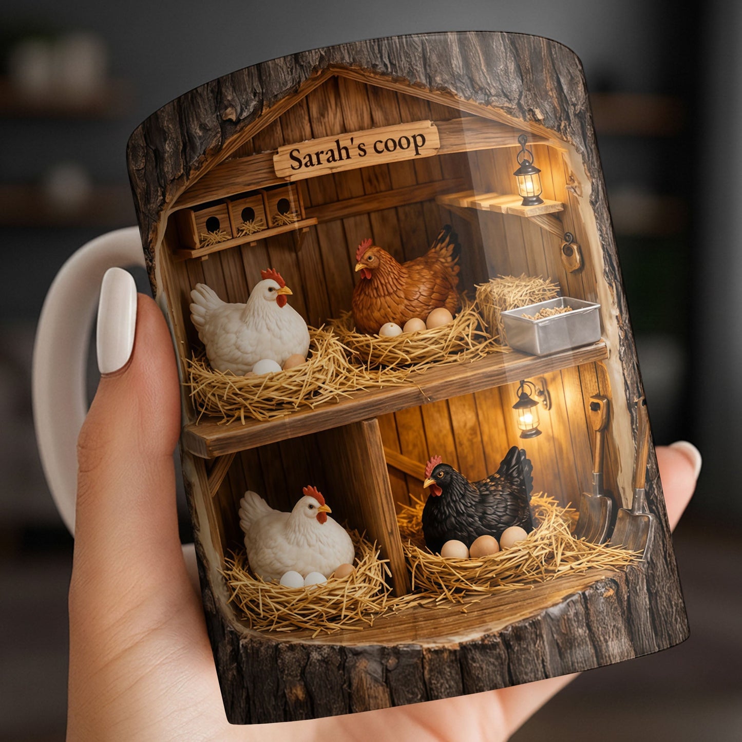 Personalized Chicken Coop Mug With Farm Fresh Design - Personalized Custom Coffee Mug - FARM026_MG