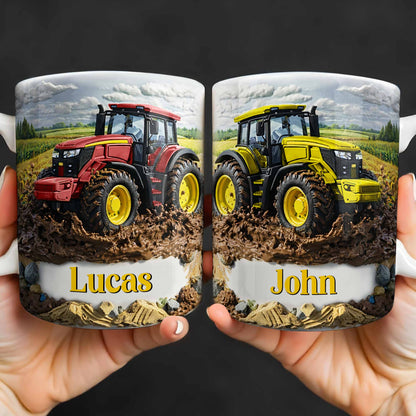 Custom Tractor Coffee Mug - Personalized Custom Coffee Mug - FARM028_MG