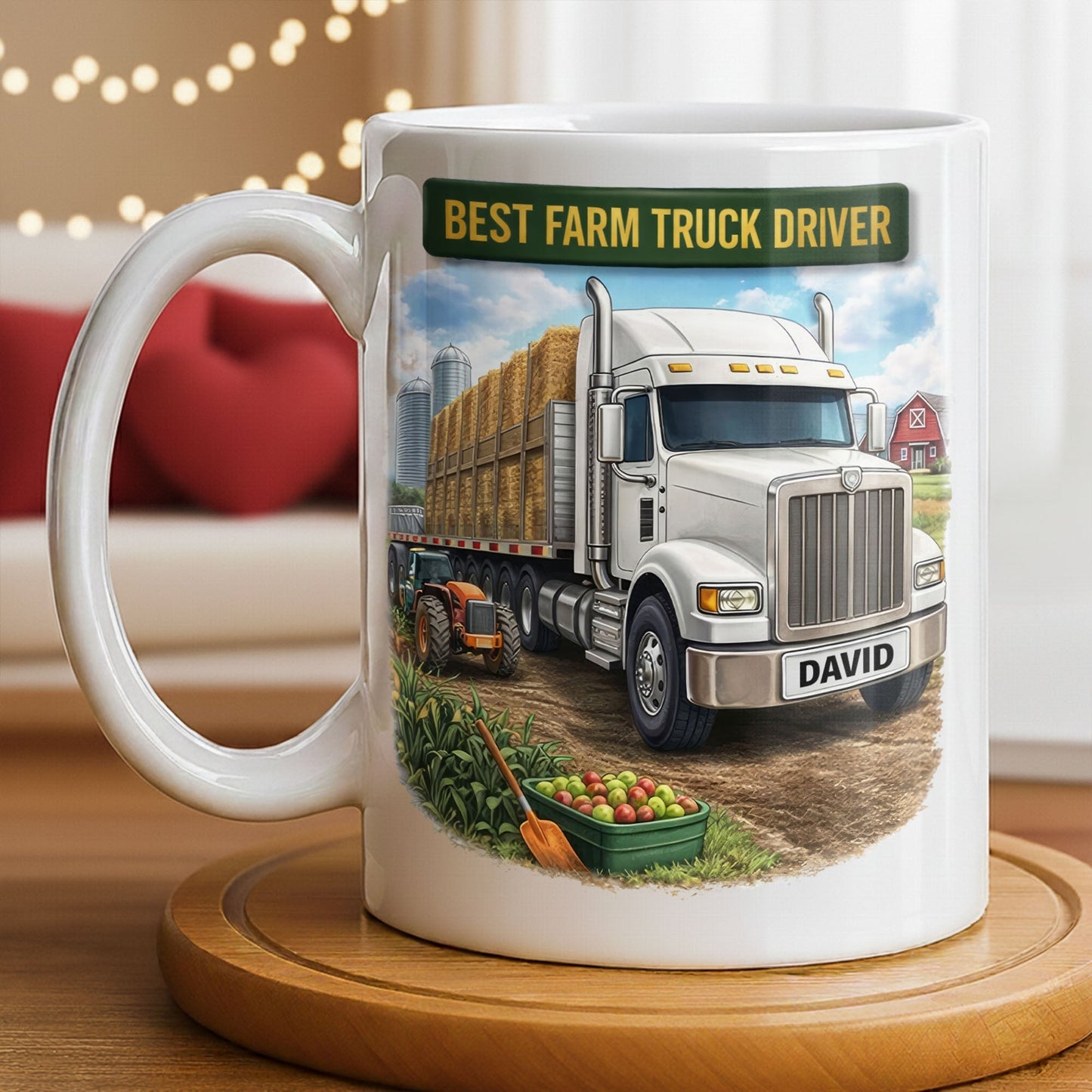 Best Farm Truck Driver With Classic Truck Design - Personalized Custom Coffee Mug - FARM036_MG