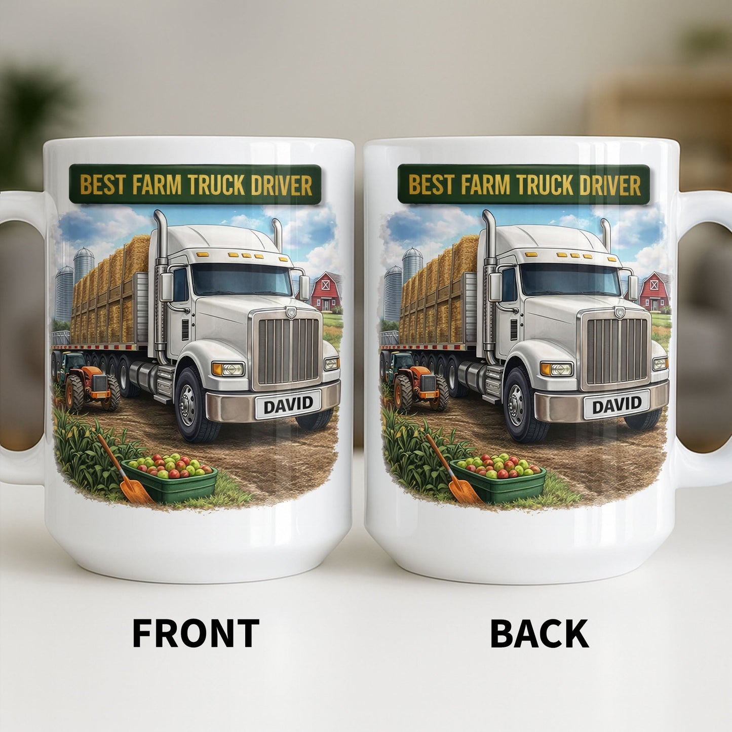 Best Farm Truck Driver With Classic Truck Design - Personalized Custom Coffee Mug - FARM036_MG