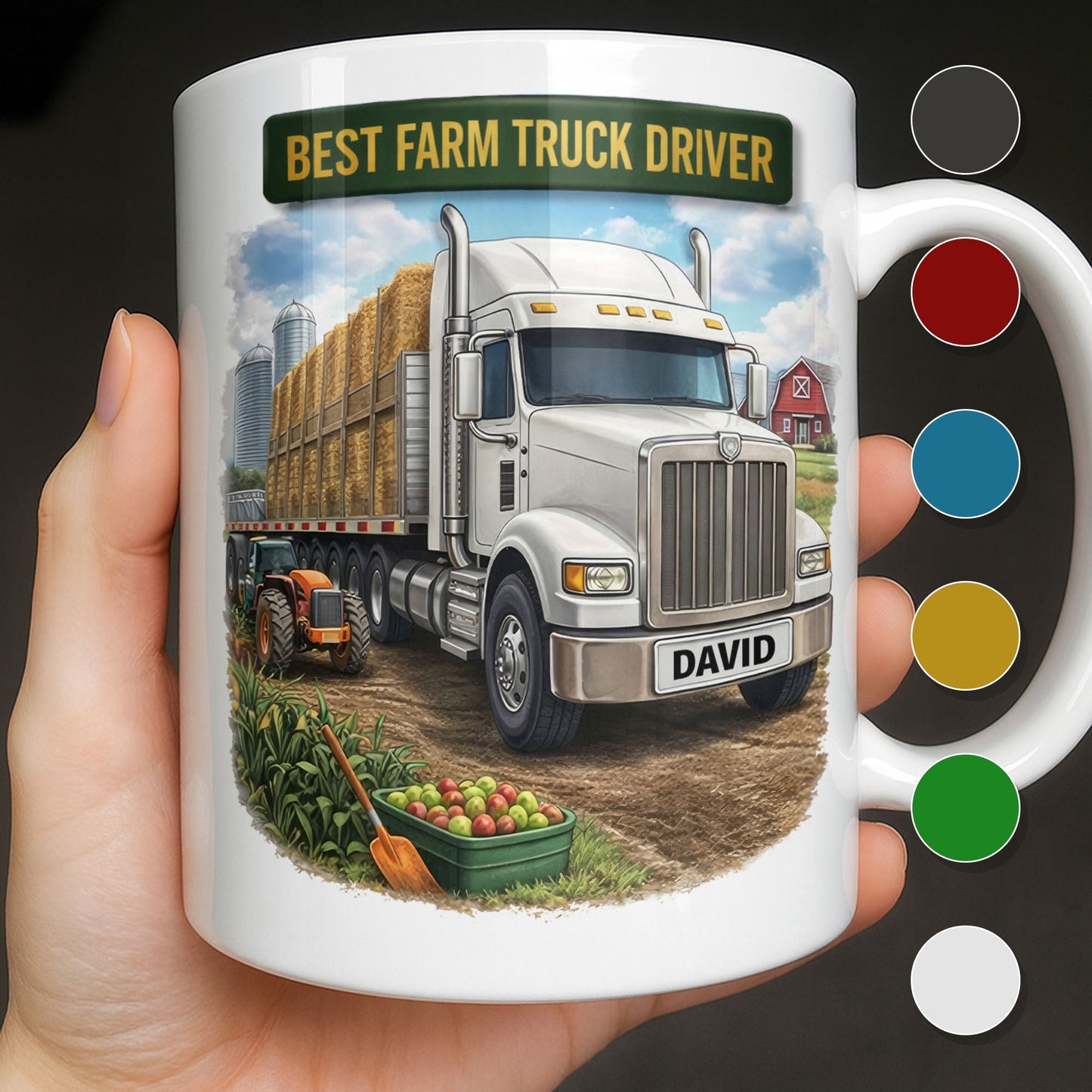 Best Farm Truck Driver With Classic Truck Design - Personalized Custom Coffee Mug - FARM036_MG