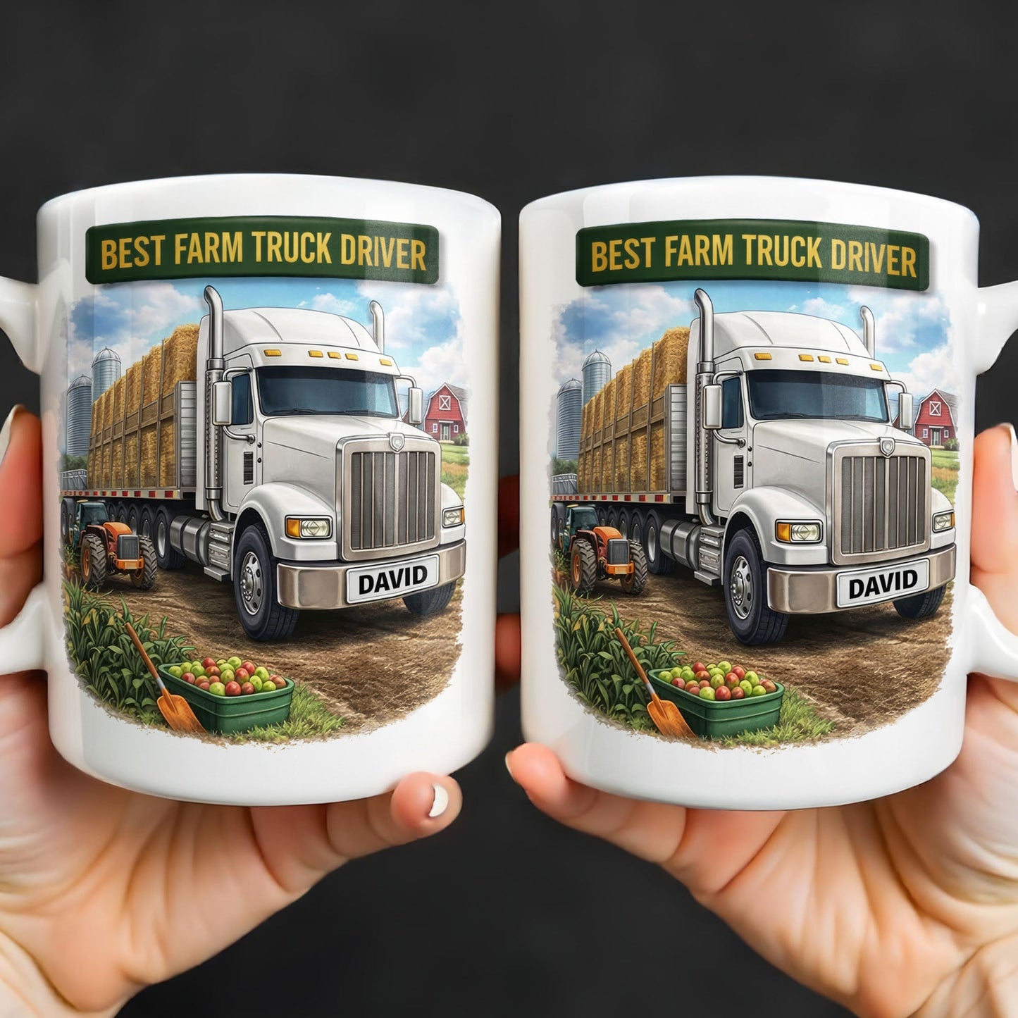 Best Farm Truck Driver With Classic Truck Design - Personalized Custom Coffee Mug - FARM036_MG
