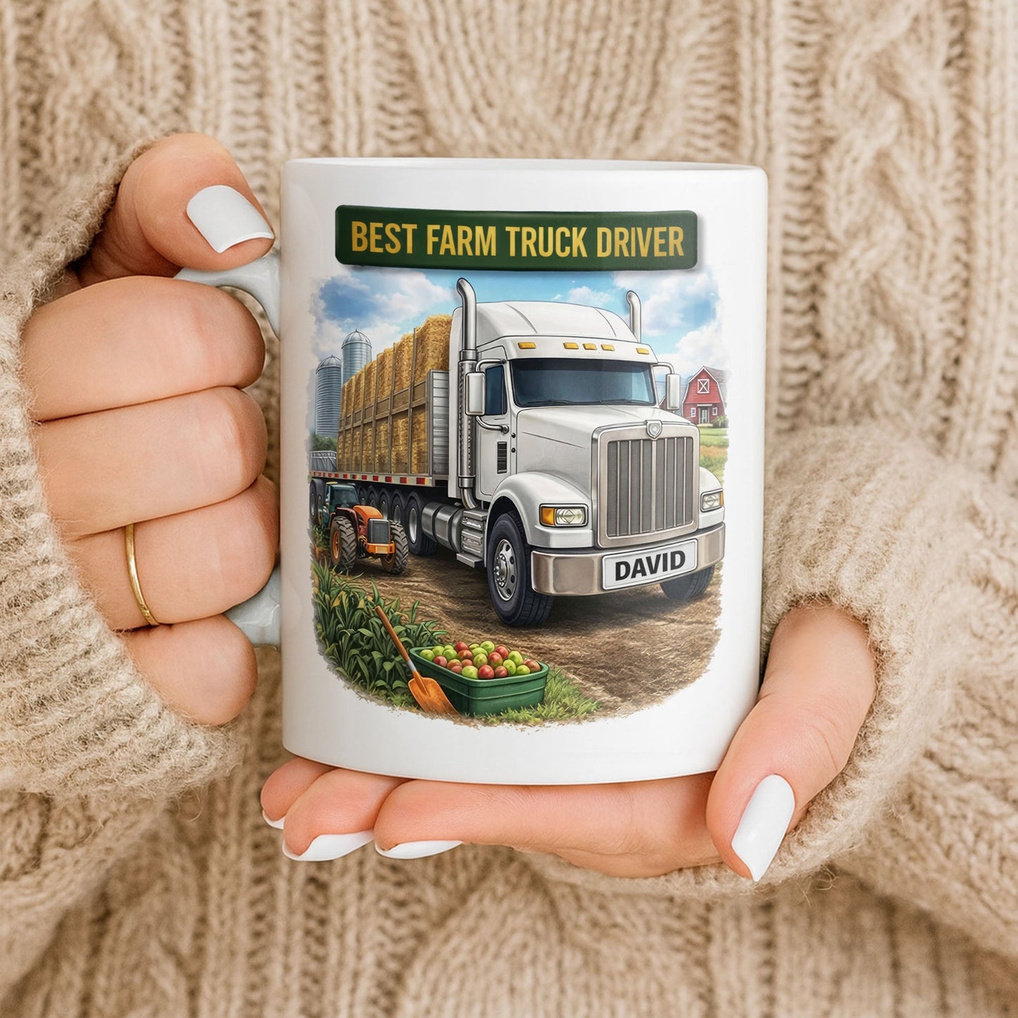 Best Farm Truck Driver With Classic Truck Design - Personalized Custom Coffee Mug - FARM036_MG
