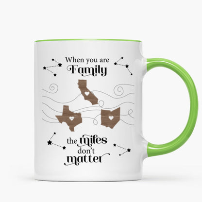 Long Distance Family Friends Siblings Sisters Besties Personalized Mug, Togetherness Christmas Gift, Birthday Gift, Gift For Loved Ones Far Away