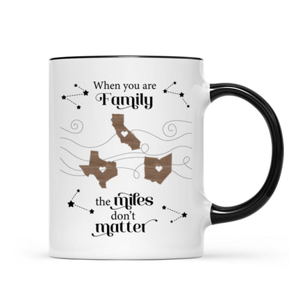 Long Distance Family Friends Siblings Sisters Besties Personalized Mug, Togetherness Christmas Gift, Birthday Gift, Gift For Loved Ones Far Away