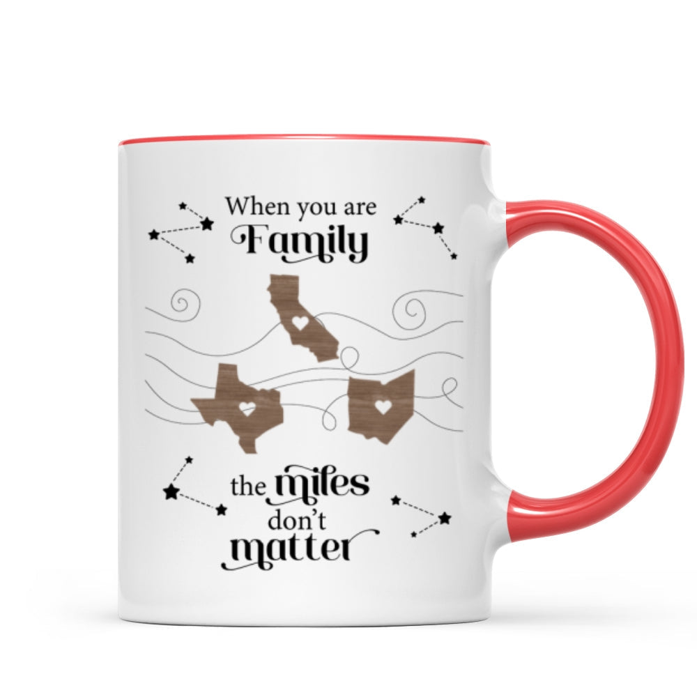 Long Distance Family Friends Siblings Sisters Besties Personalized Mug, Togetherness Christmas Gift, Birthday Gift, Gift For Loved Ones Far Away