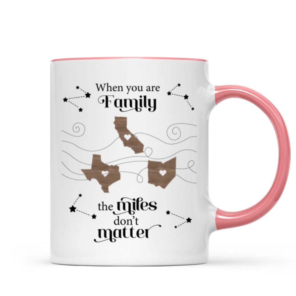 Long Distance Family Friends Siblings Sisters Besties Personalized Mug, Togetherness Christmas Gift, Birthday Gift, Gift For Loved Ones Far Away
