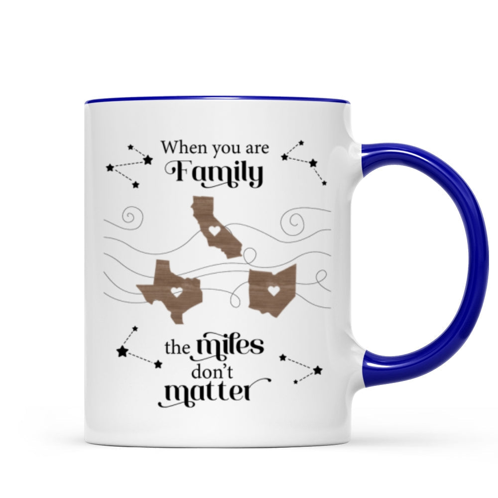Long Distance Family Friends Siblings Sisters Besties Personalized Mug, Togetherness Christmas Gift, Birthday Gift, Gift For Loved Ones Far Away