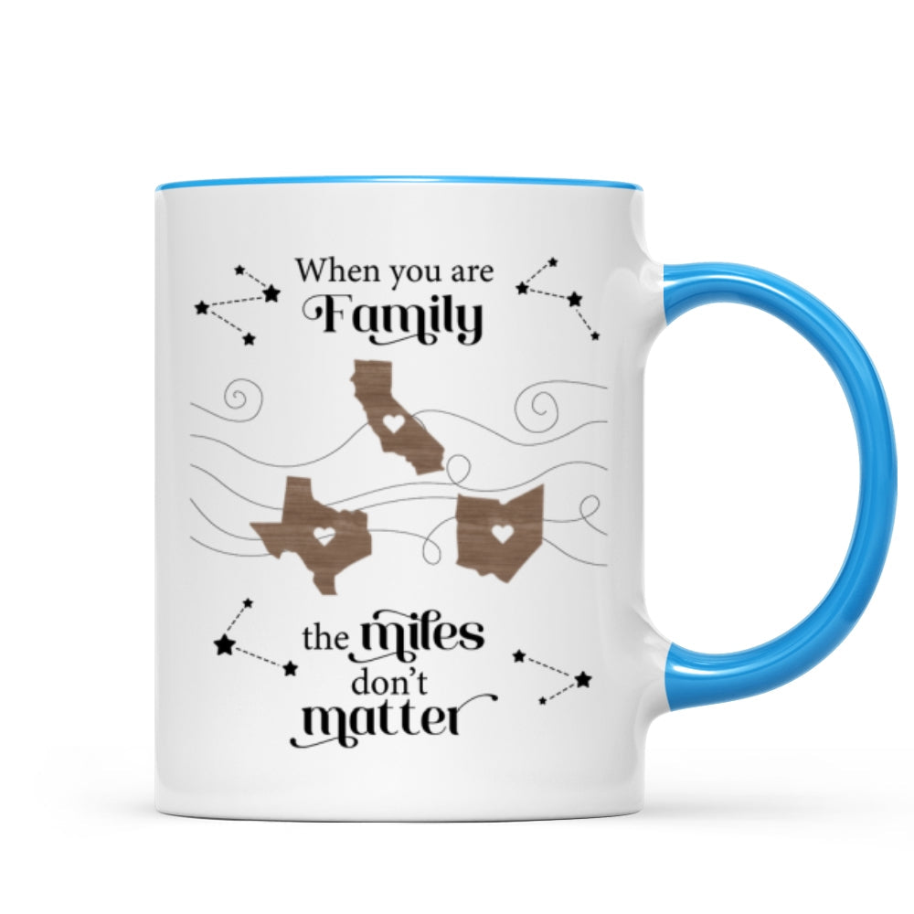 Long Distance Family Friends Siblings Sisters Besties Personalized Mug, Togetherness Christmas Gift, Birthday Gift, Gift For Loved Ones Far Away