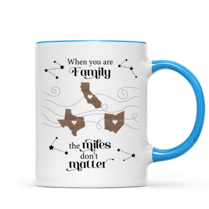 Long Distance Family Friends Siblings Sisters Besties Personalized Mug, Togetherness Christmas Gift, Birthday Gift, Gift For Loved Ones Far Away