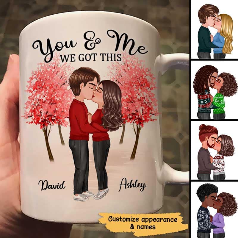 Together Since Couple Kissing Under Tree Valentine's Day Anniversary Gift Personalized Mug