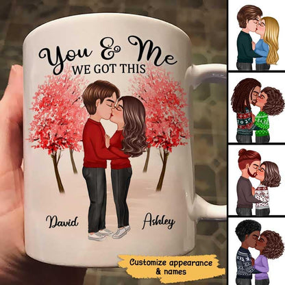 Together Since Couple Kissing Under Tree Valentine's Day Anniversary Gift Personalized Mug