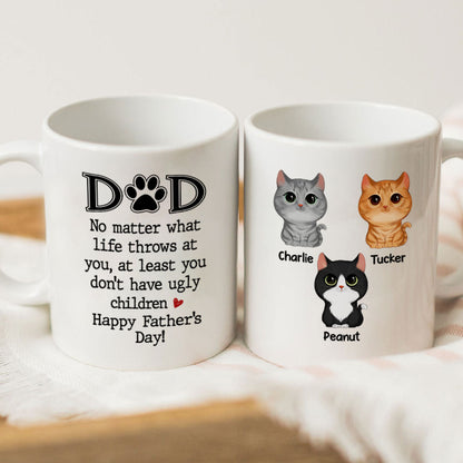 Cat Dad No Matter What Happy Father's Day Personalized Mug