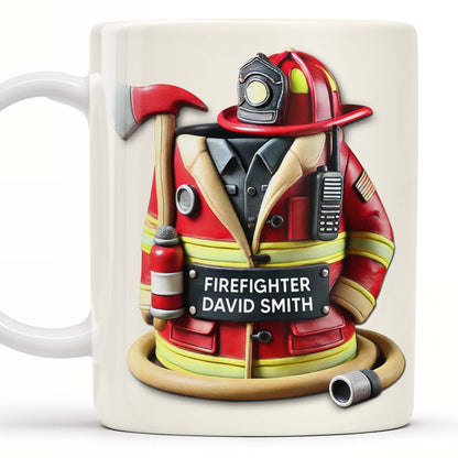 Dumpster Firefighter, Transforming Disasters Into Opportunities, Heroic Text Design - Personalized Custom Coffee Mug - FIF001_MG