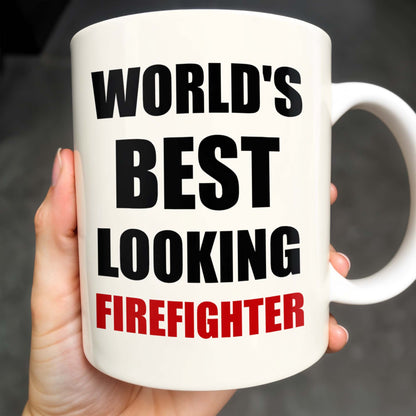 World's Best Looking Firefighter - Personalized Custom Coffee Mug - FIF002_MG
