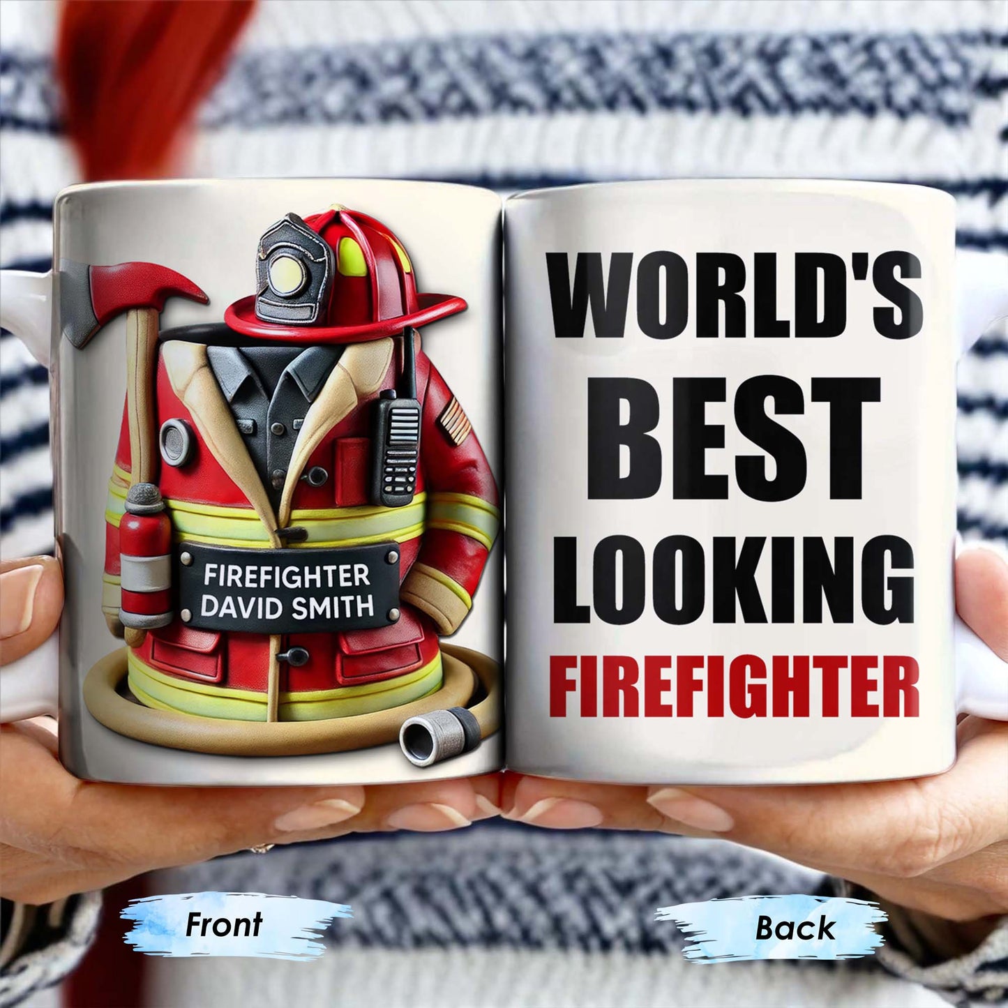 World's Best Looking Firefighter - Personalized Custom Coffee Mug - FIF002_MG
