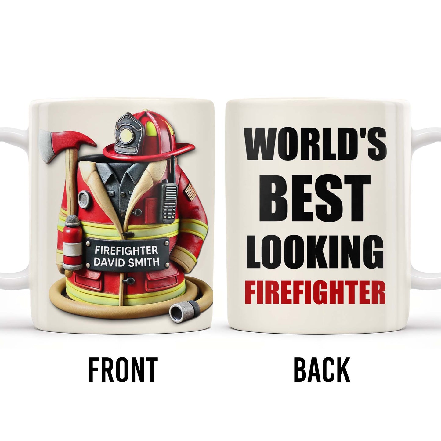 World's Best Looking Firefighter - Personalized Custom Coffee Mug - FIF002_MG