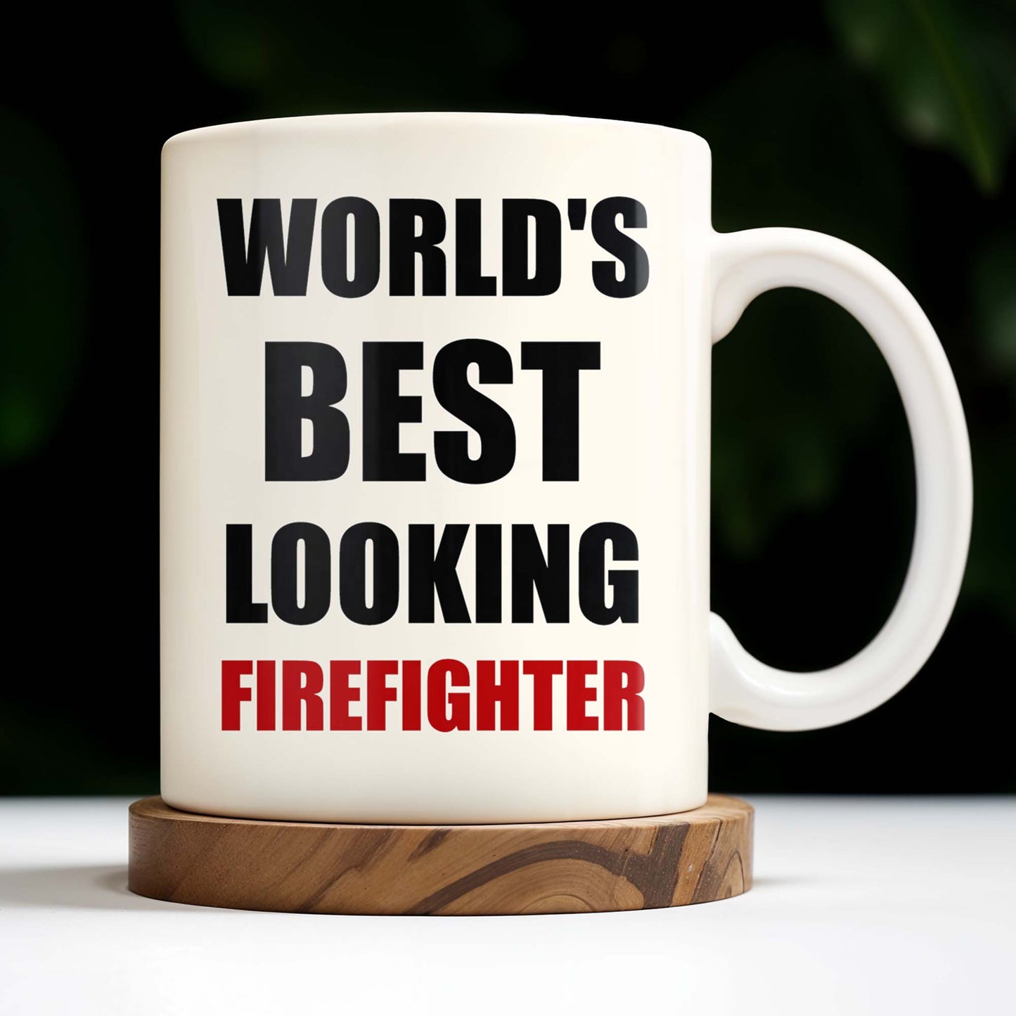 World's Best Looking Firefighter - Personalized Custom Coffee Mug - FIF002_MG