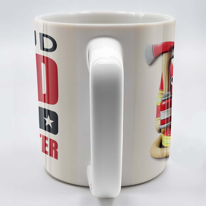 Proud Dad Of A Firefighter - Personalized Custom Coffee Mug - FIF004_MG
