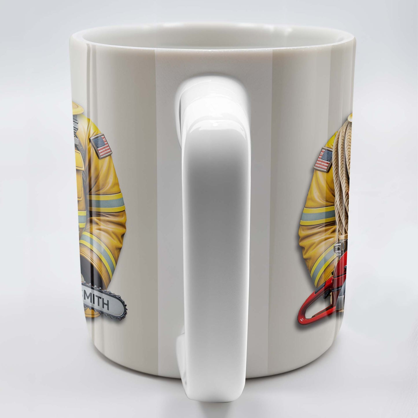 Personalized Firefighter Gear and Helmet Design - Personalized Custom Coffee Mug - FIF005_MG