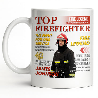 Top Firefighter The Fight For Our Service Fire Legend - Personalized Custom Coffee Mug - FIF049_MG
