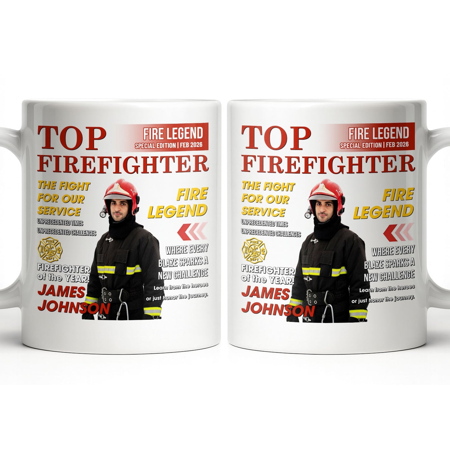 Top Firefighter The Fight For Our Service Fire Legend - Personalized Custom Coffee Mug - FIF049_MG