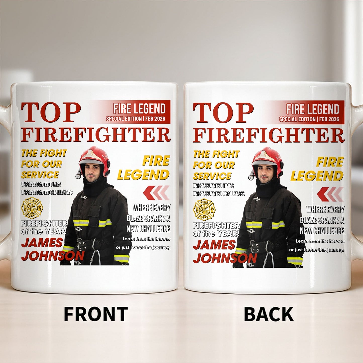 Top Firefighter The Fight For Our Service Fire Legend - Personalized Custom Coffee Mug - FIF049_MG