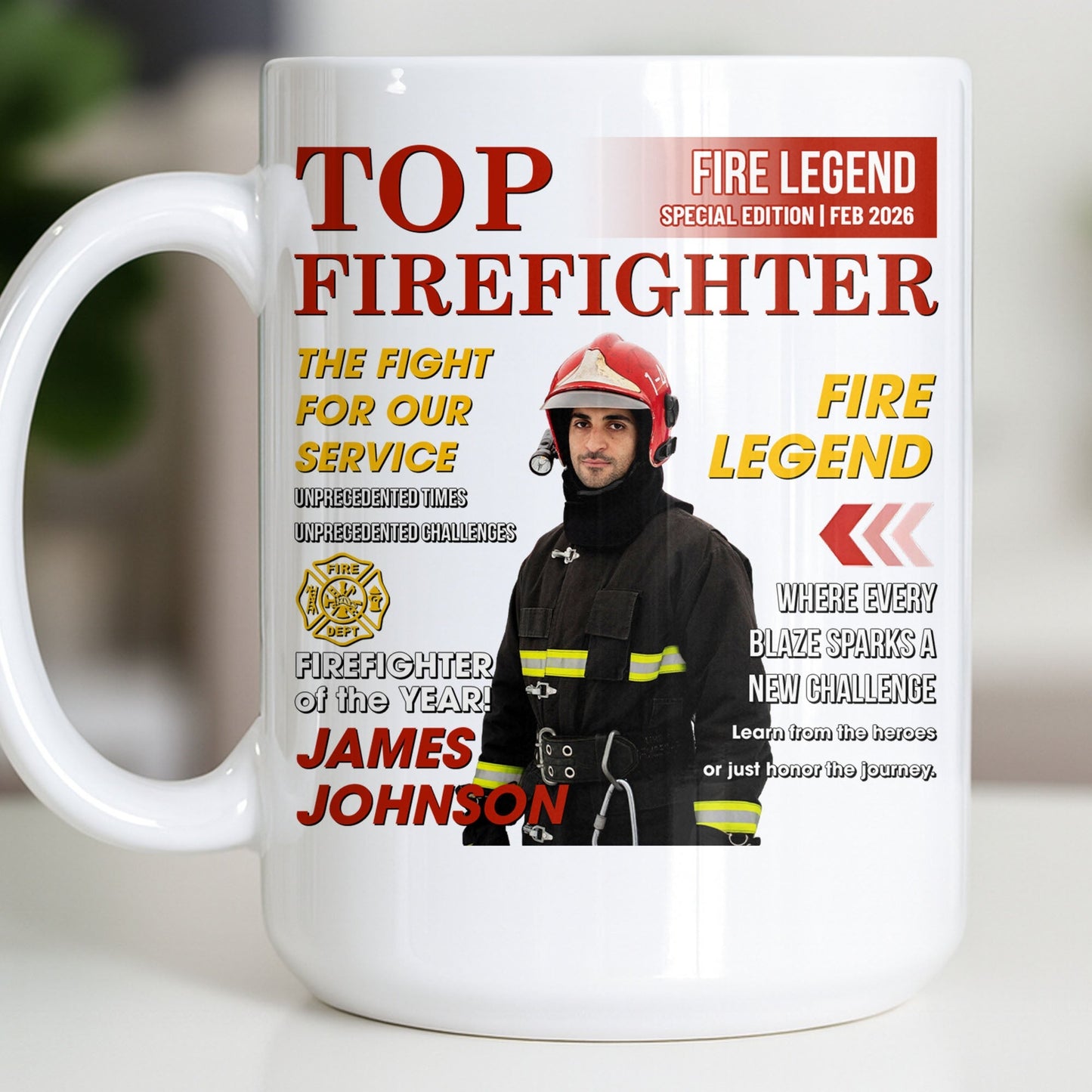 Top Firefighter The Fight For Our Service Fire Legend - Personalized Custom Coffee Mug - FIF049_MG