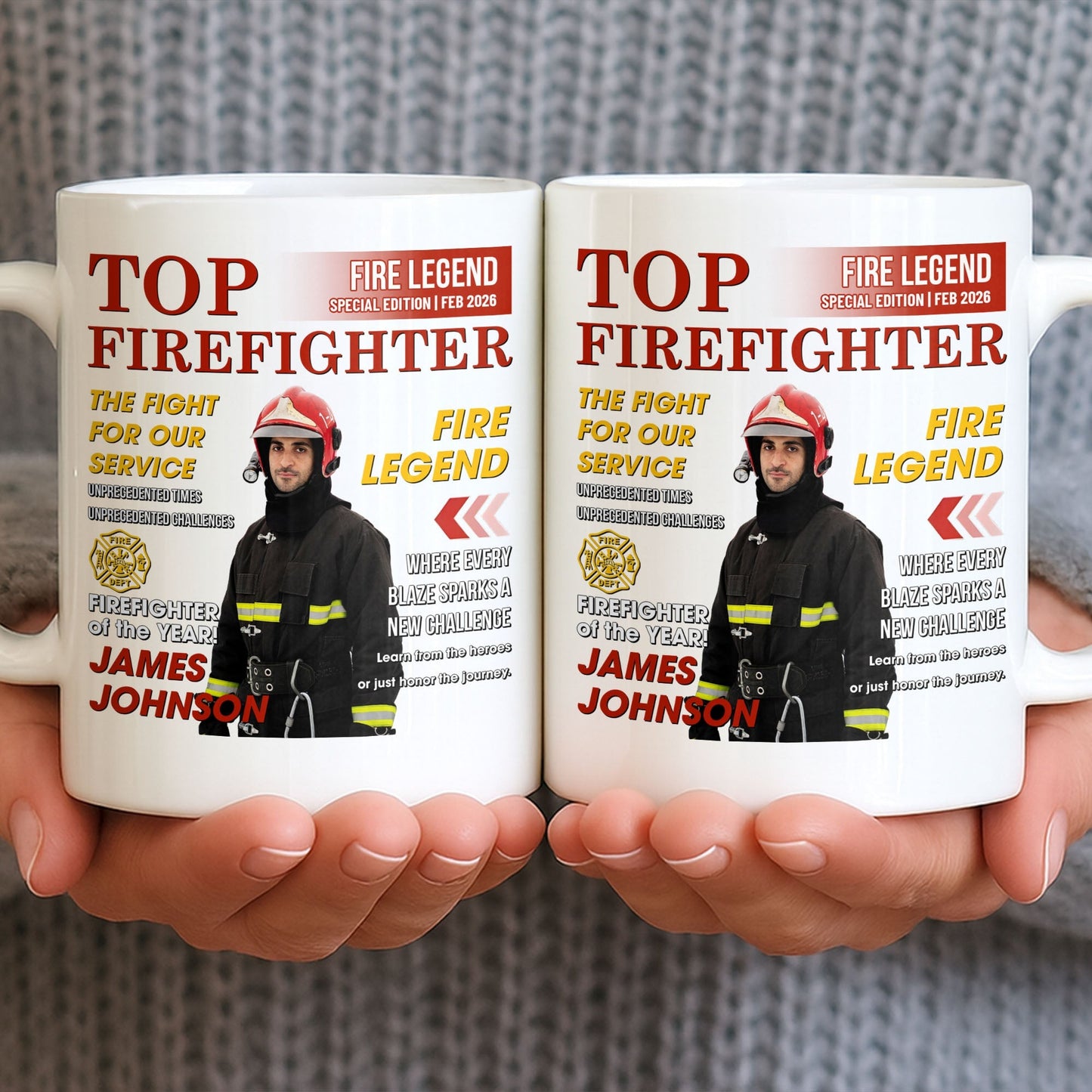 Top Firefighter The Fight For Our Service Fire Legend - Personalized Custom Coffee Mug - FIF049_MG