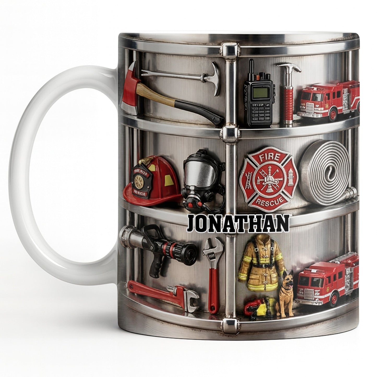 Fire Rescue Themed Personalized Coffee Mug - Personalized Custom Coffee Mug - FIF050_MG