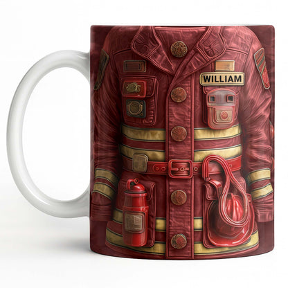 Celebrate Your Heroism With Customizable Firefighter Gear - Personalized Custom Coffee Mug - FIF059_MG