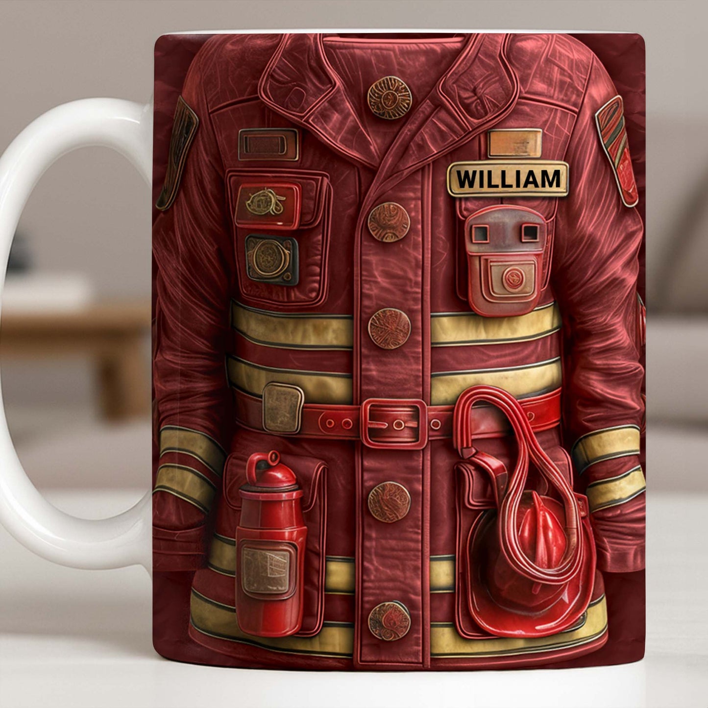 Celebrate Your Heroism With Customizable Firefighter Gear - Personalized Custom Coffee Mug - FIF059_MG