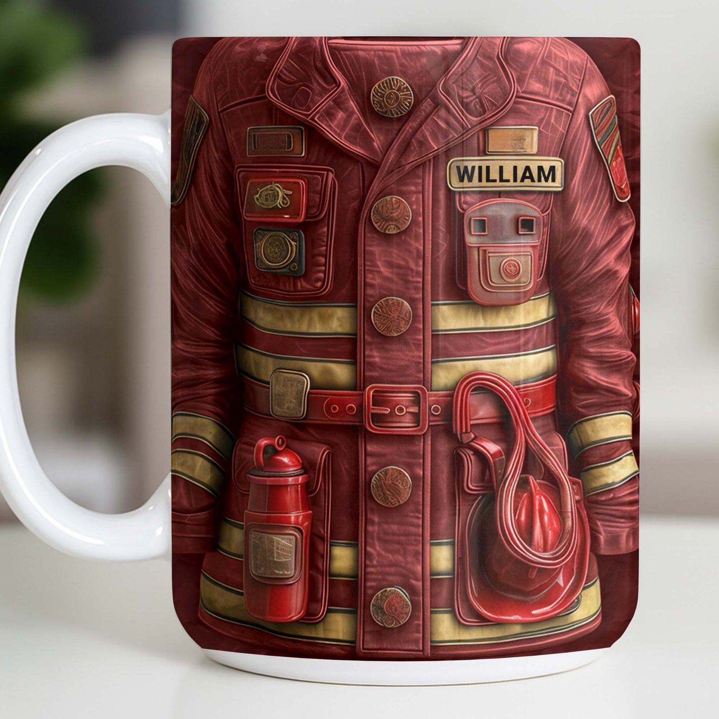 Celebrate Your Heroism With Customizable Firefighter Gear - Personalized Custom Coffee Mug - FIF059_MG
