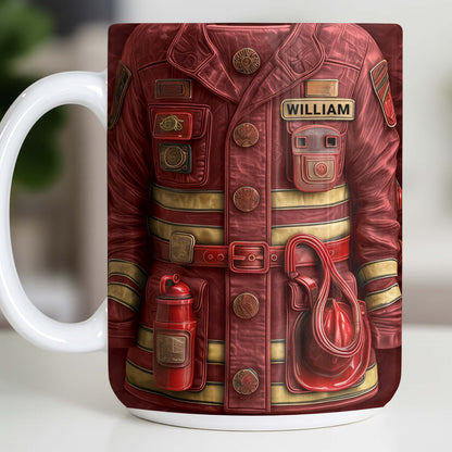 Celebrate Your Heroism With Customizable Firefighter Gear - Personalized Custom Coffee Mug - FIF059_MG