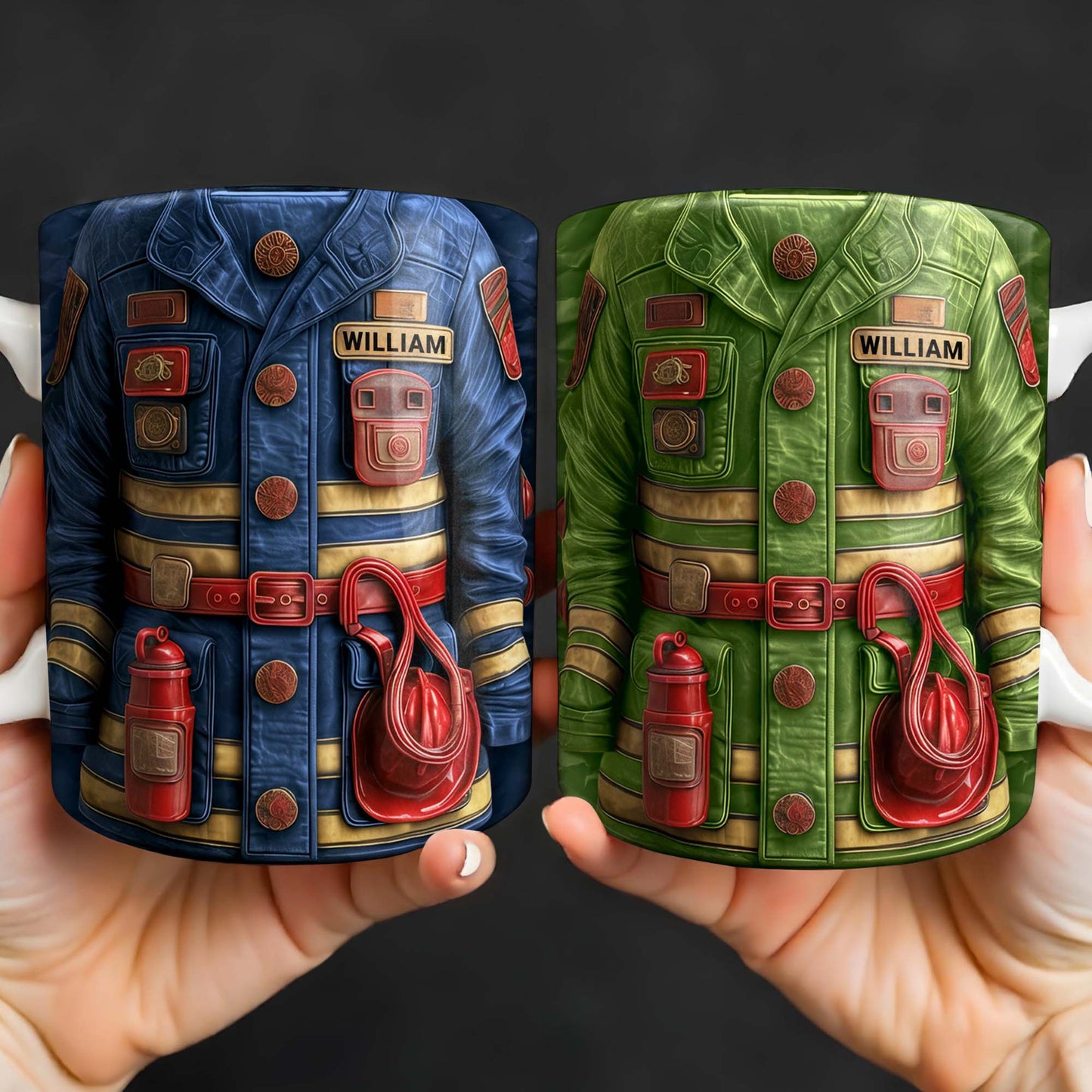 Celebrate Your Heroism With Customizable Firefighter Gear - Personalized Custom Coffee Mug - FIF059_MG