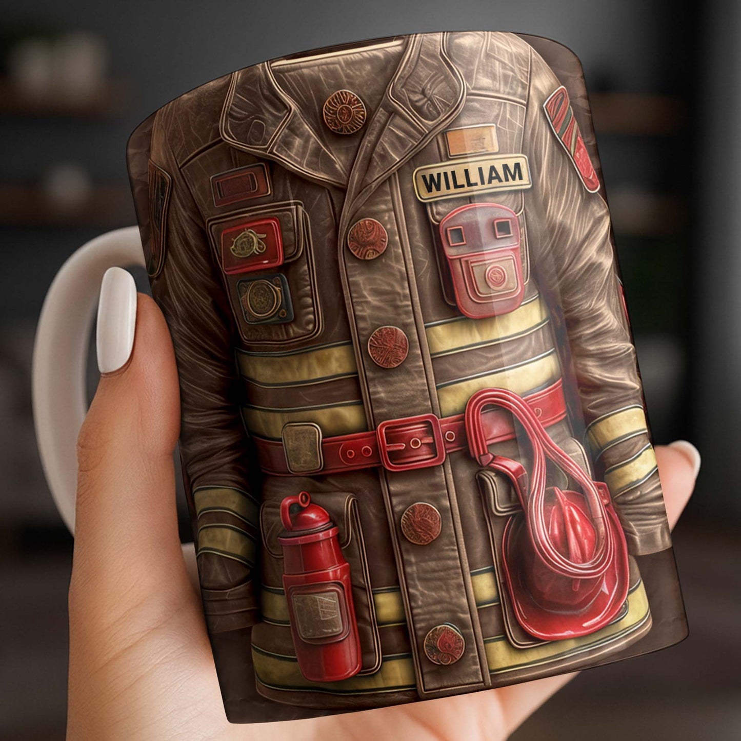 Celebrate Your Heroism With Customizable Firefighter Gear - Personalized Custom Coffee Mug - FIF059_MG