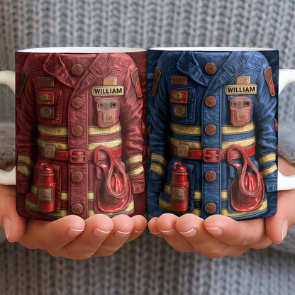 Celebrate Your Heroism With Customizable Firefighter Gear - Personalized Custom Coffee Mug - FIF059_MG