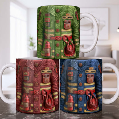 Celebrate Your Heroism With Customizable Firefighter Gear - Personalized Custom Coffee Mug - FIF059_MG