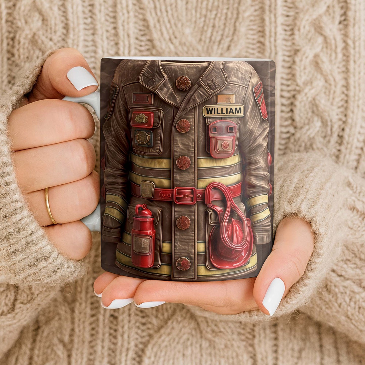 Celebrate Your Heroism With Customizable Firefighter Gear - Personalized Custom Coffee Mug - FIF059_MG
