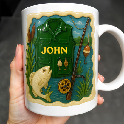 Personalized Custom Coffee Mug For Fishing Enthusiasts - Personalized Custom Coffee Mug - FISH001_MG
