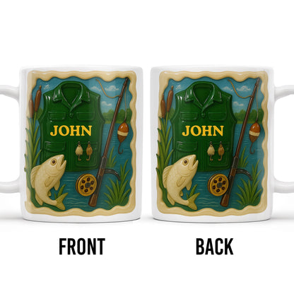 Personalized Custom Coffee Mug For Fishing Enthusiasts - Personalized Custom Coffee Mug - FISH001_MG