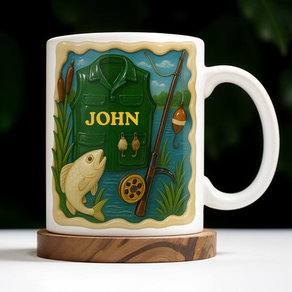 Personalized Custom Coffee Mug For Fishing Enthusiasts - Personalized Custom Coffee Mug - FISH001_MG