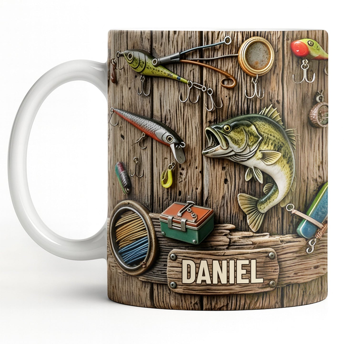 Celebrate Your Love for Fishing with Iconic Angling Gear - Personalized Custom Coffee Mug - FISH017_MG
