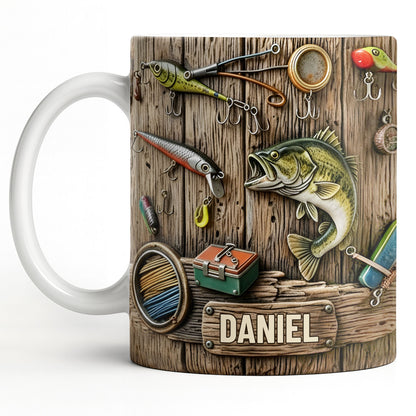 Celebrate Your Love for Fishing with Iconic Angling Gear - Personalized Custom Coffee Mug - FISH017_MG