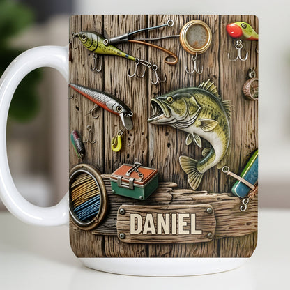 Celebrate Your Love for Fishing with Iconic Angling Gear - Personalized Custom Coffee Mug - FISH017_MG