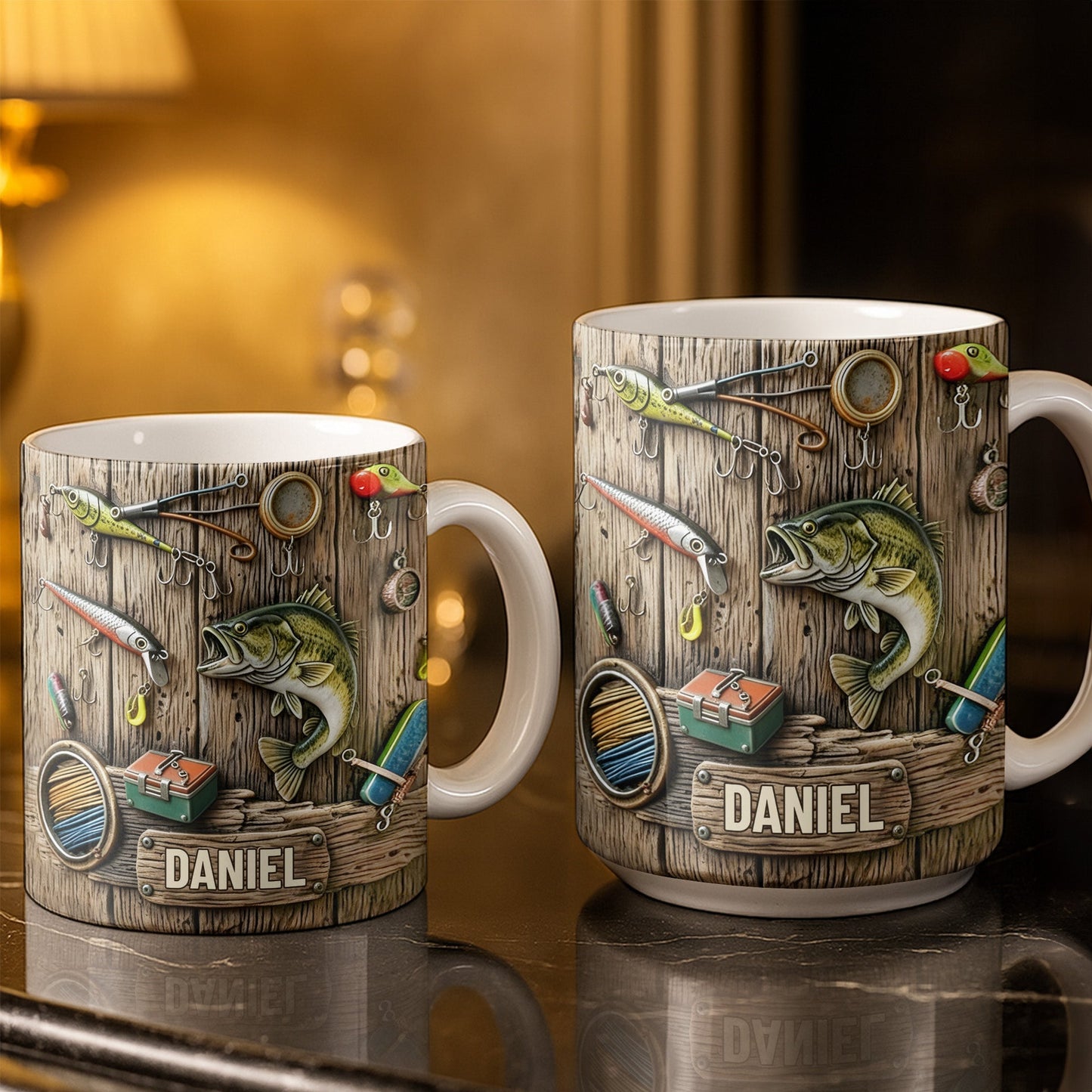 Celebrate Your Love for Fishing with Iconic Angling Gear - Personalized Custom Coffee Mug - FISH017_MG