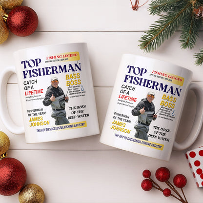Top Fisherman, Catch Of A Lifetime, Insights From An Experienced Angler - Personalized Custom Coffee Mug - FISH020_MG